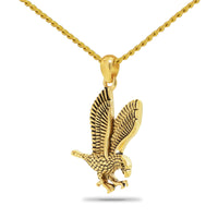 Honored Eagle Gold Steel Pendant